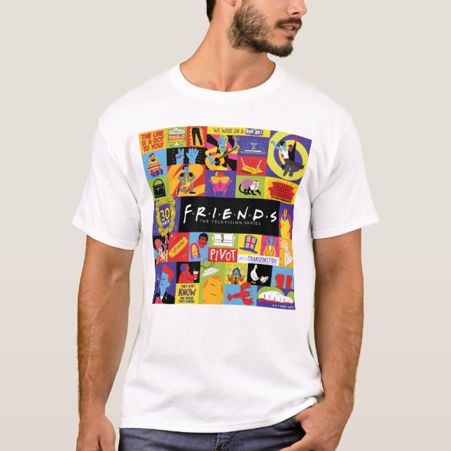 Iconic FRIENDS™ Mönster T Shirt (Framsida)