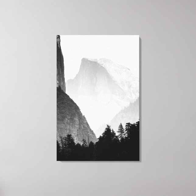 Iconic Halva Dome Sten Ansikte | Yosemite Valley Canvastryck (Framsida)