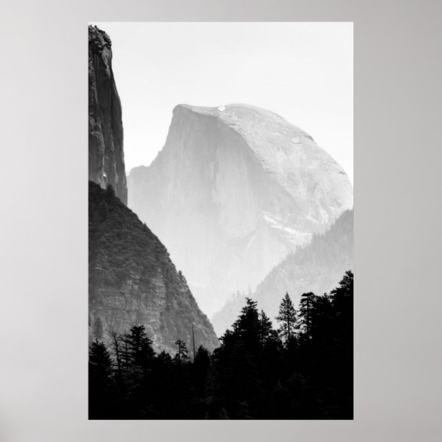 Iconic Halva Dome Sten Ansikte | Yosemite Valley Poster (Framsidan)