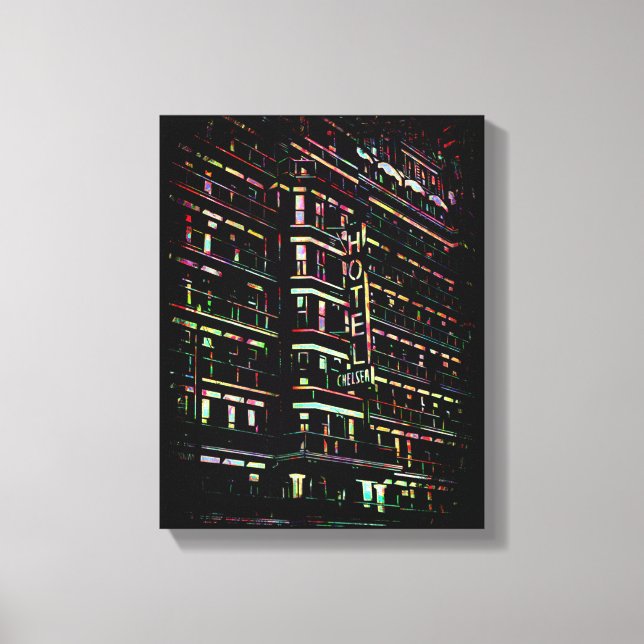 Iconic Hotel Chelsea New York Box Canvas (Framsida)