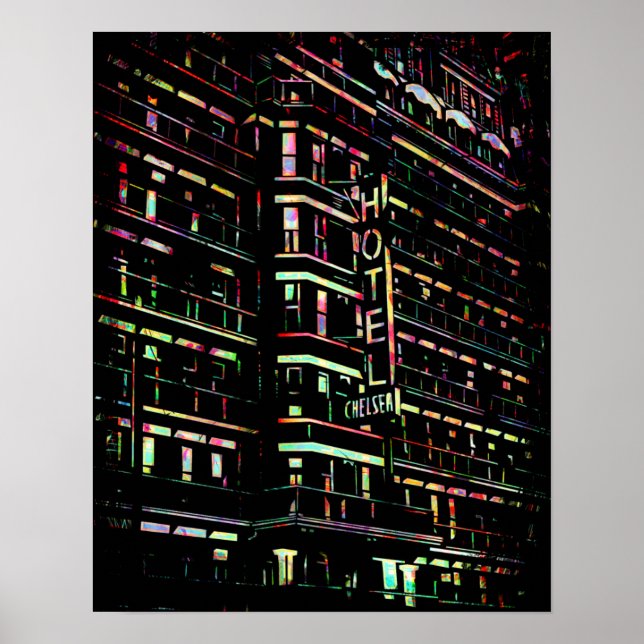 Iconic Hotel Chelsea New York Poster (Framsidan)