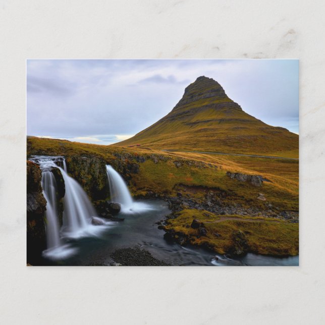 Iconic Kirkjuföll Island souvenir-vykort Vykort (Framsida)