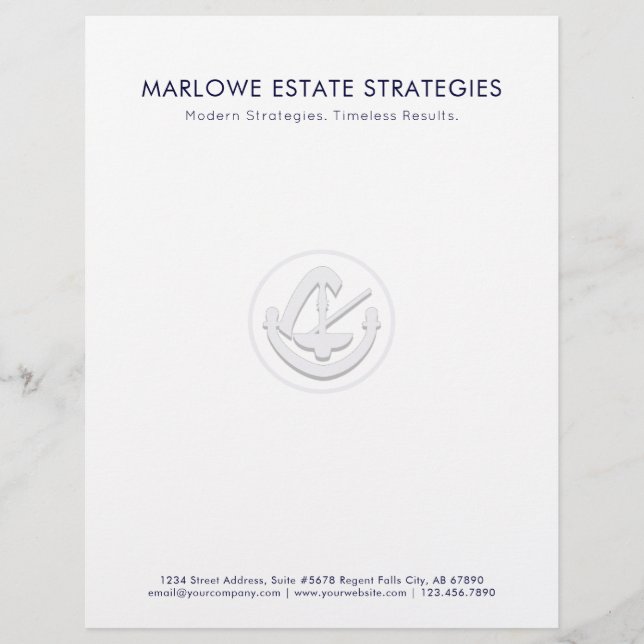 Iconic Legal Business Letterhead Brevhuvud (Framsida)