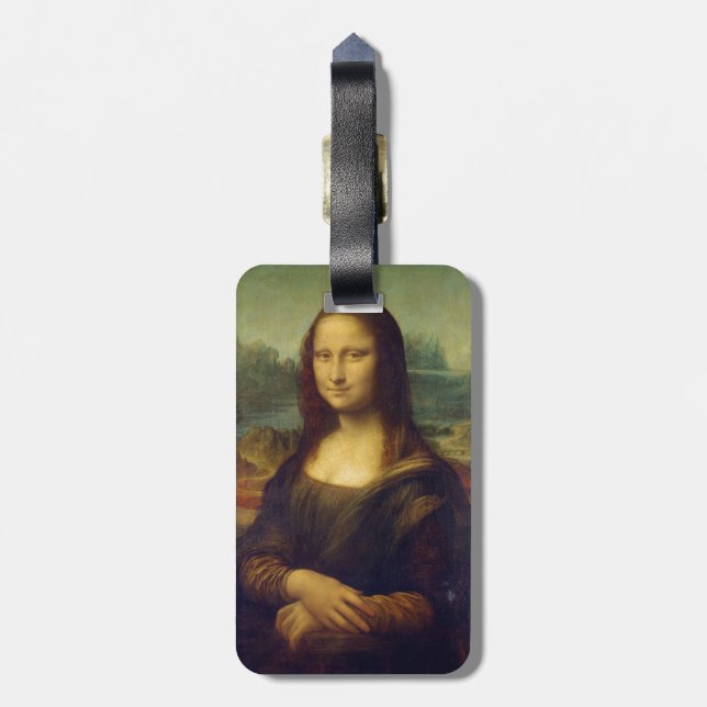 Iconic Leonardo Da Vinci Mona Lisa Bagagebricka (Baksidan Lodrät)