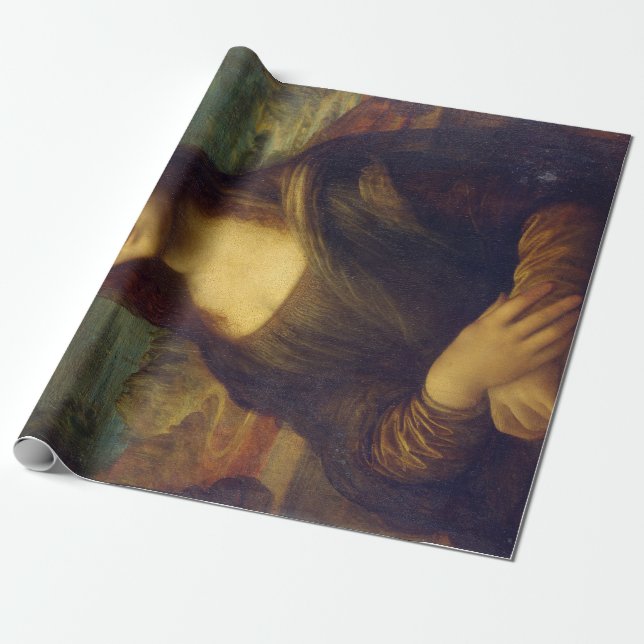 Iconic Leonardo Da Vinci Mona Lisa Presentpapper (Utrullad)