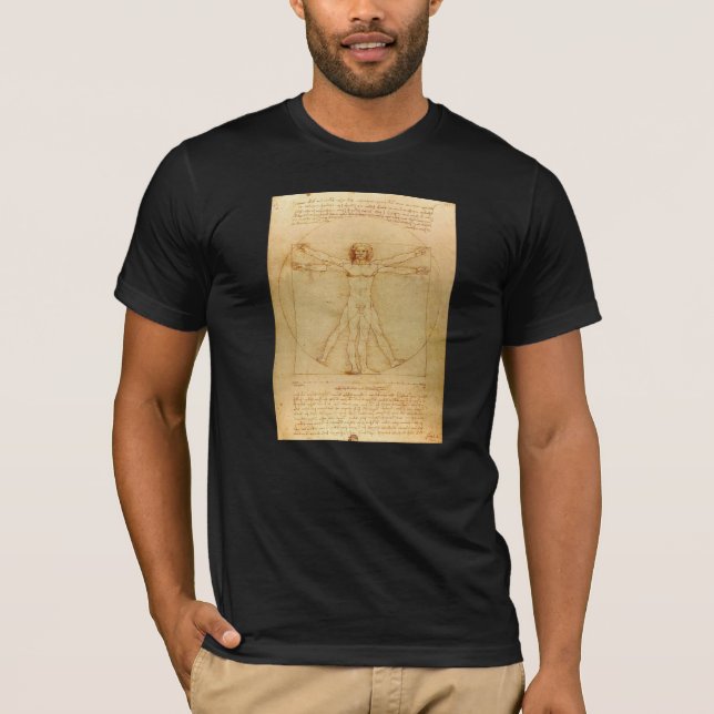 Iconic Leonardo Da Vinci Vetruvian man Tee (Framsida)