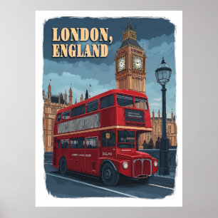 Iconic London: A Vintage resor Poster
