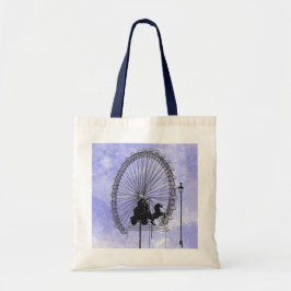 Iconic London Attraktion Pen och Bläck Blue Violet Tygkasse