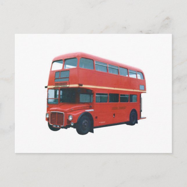 Iconic London röd buss Poscard Vykort (Framsida)