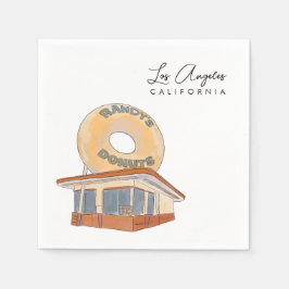 Iconic Los Angeles Watercolor Pappersservett