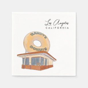 Iconic Los Angeles Watercolor Pappersservett