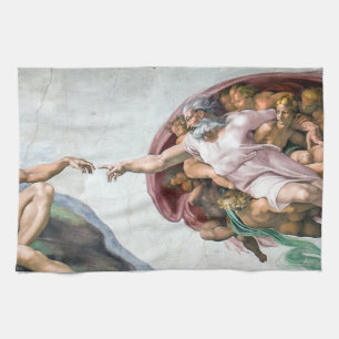 Iconic Michelangelo Creation of Adam Kökshandduk