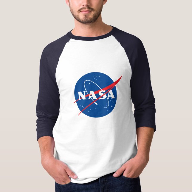 Iconic NASA Baseball T-Shirt (Nattblå Himlar-trim) (Framsida)