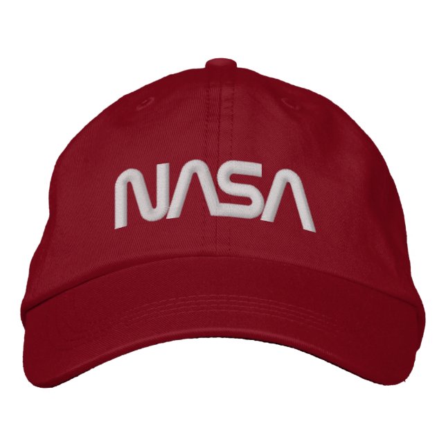 Iconic NASA Circa Comet Red Cotton Broderad Keps (Framsida)