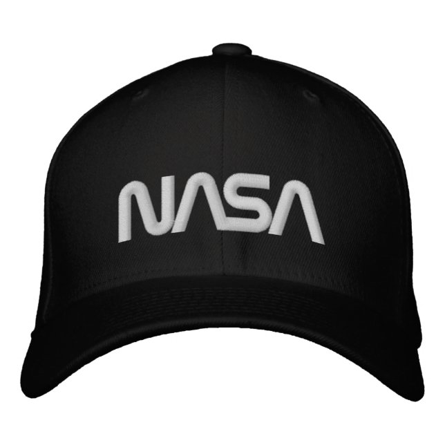 Iconic NASA Circa Eclipse Black Wool Broderad Keps (Framsida)