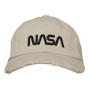 Iconic NASA Circa Jupiter Beige Distress Broderad Keps