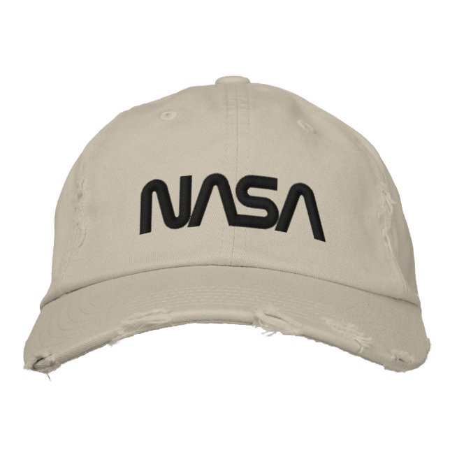 Iconic NASA Circa Jupiter Beige Distress Broderad Keps (Framsida)