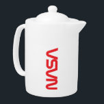 Iconic NASA Circa Porcelain Tekanna (Rocket White)<br><div class="desc">VIKTIGT MEDDELANDE: NASA Insignia och identifierare som tillhandahålls och används med tillstånd från NASA.</div>