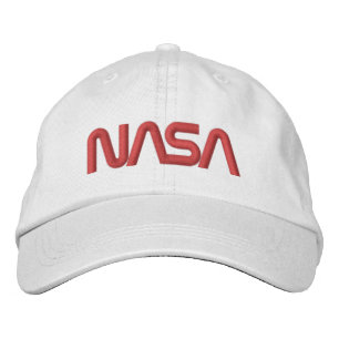 Iconic NASA Circa Rocket White Cotton Broderad Keps
