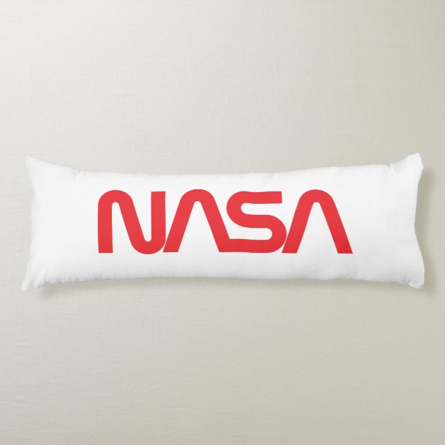 Iconic NASA Circa Rocket White Klass A Cotton Kroppskudde (Framsidan)