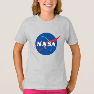 Iconic NASA Girls’ Cotton T-Shirt (Grått av kvicks
