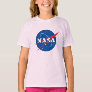 Iconic NASA Girls’ Cotton T-Shirt (Horizon Rosa)