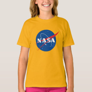 Iconic NASA Girls’ Cotton T-Shirt (Saturn Guld)