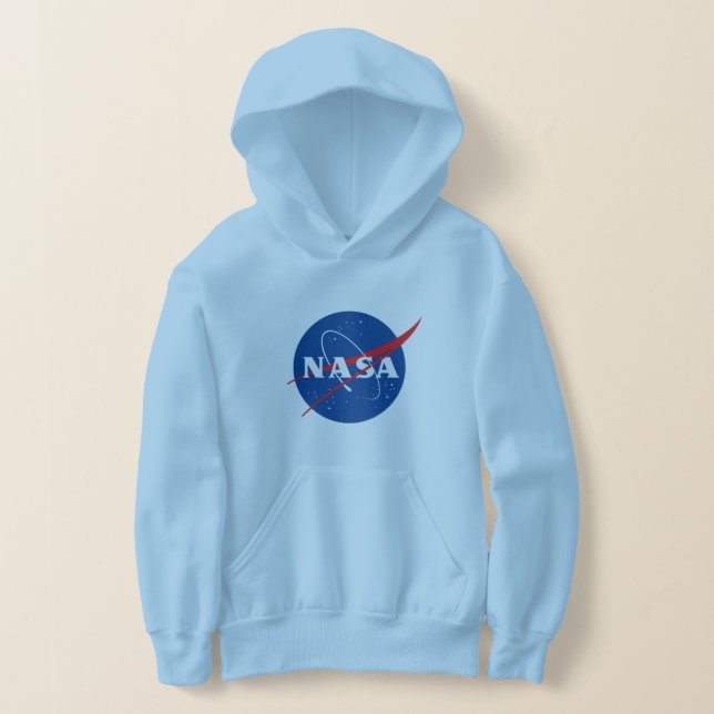 Iconic NASA Girls’ Uranus Blue Hoodie (XS-XL) T Shirt (Laydown)