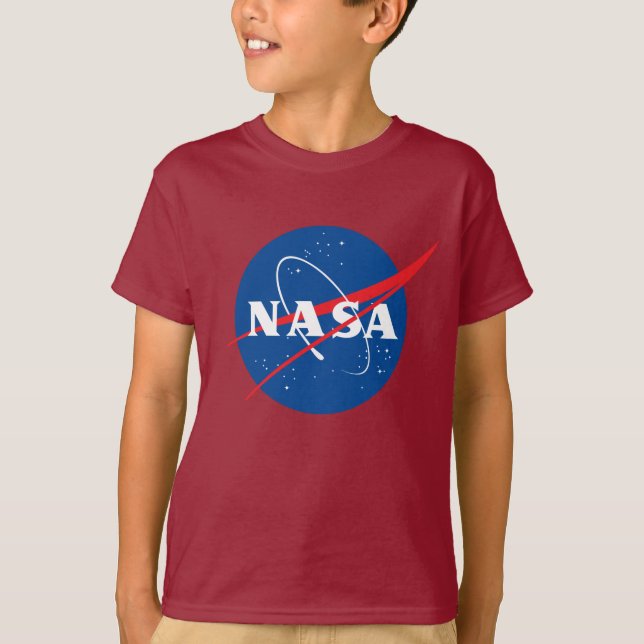 Iconic NASA Kids’ Mars Red T-Shirt (XS-XL) (Framsida)