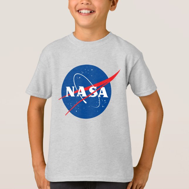 Iconic NASA Kids’ Mercury Grått T-Shirt (XS-XL) (Framsida)