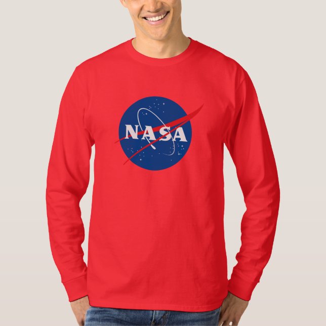 Iconic NASA Långärmad T-Shirt (Comet Red) (Framsida)