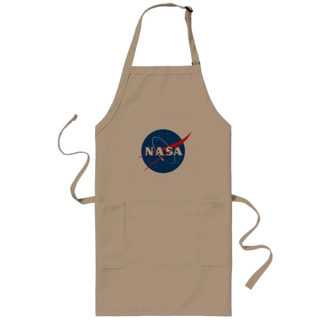 Iconic NASA Long Chef Apron (Jupiter Beige) Långt Förkläde (Framsidan)