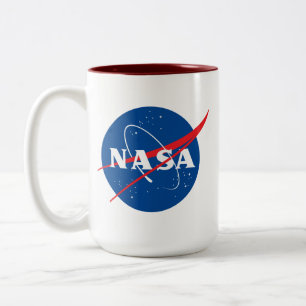 Iconic NASA Mars Red Trim Ceramic Bistro Mugg