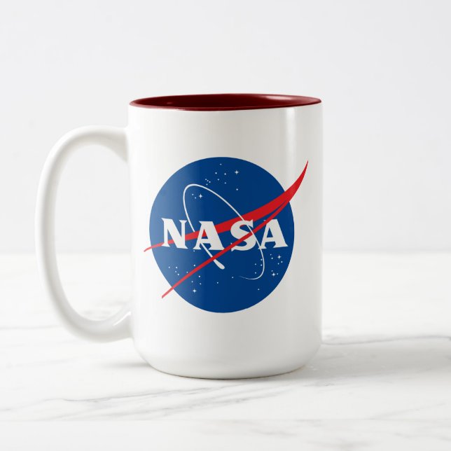 Iconic NASA Mars Red Trim Ceramic Bistro Mugg (Vänster)