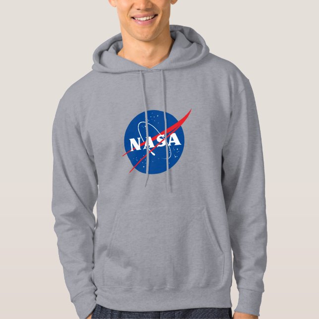 Iconic NASA Moon Gray Hoodie (S – 3XL) (Framsida)