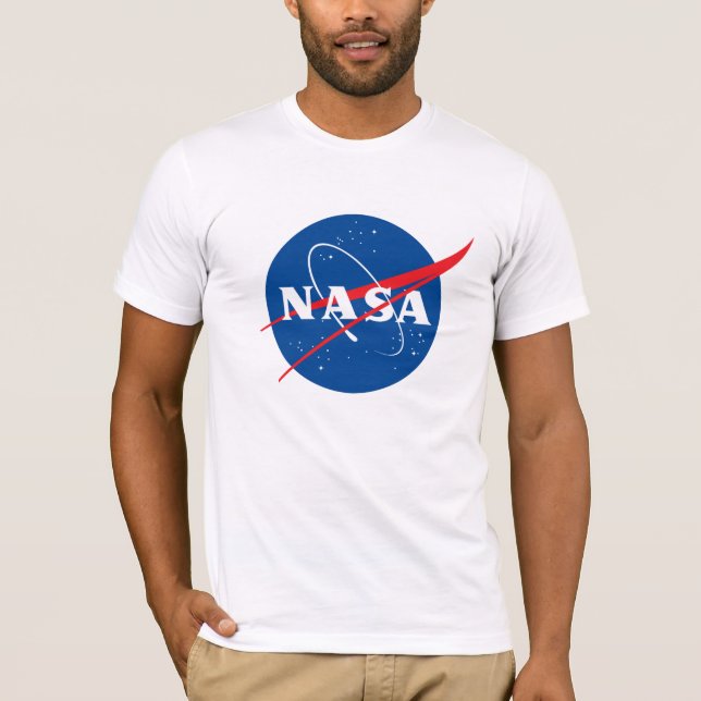 Iconic NASA Passande Cotton T-Shirt (Rocket White) (Framsida)