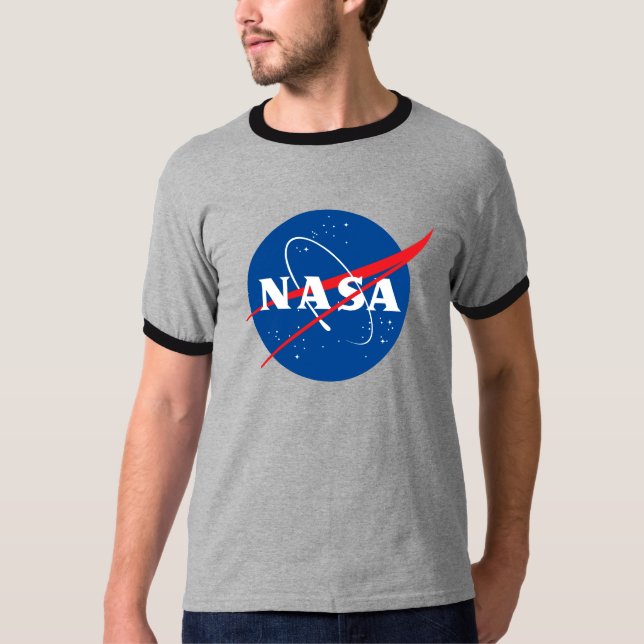 Iconic NASA Retro Måne Grått / Eclipse Black T Shirt (Framsida)