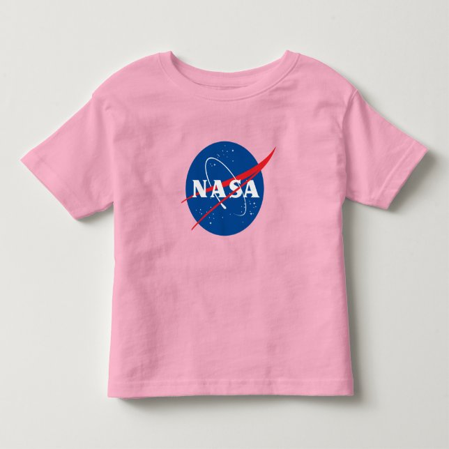 Iconic NASA Småbarn T-Shirt (kelestial Rosa) (Framsida)