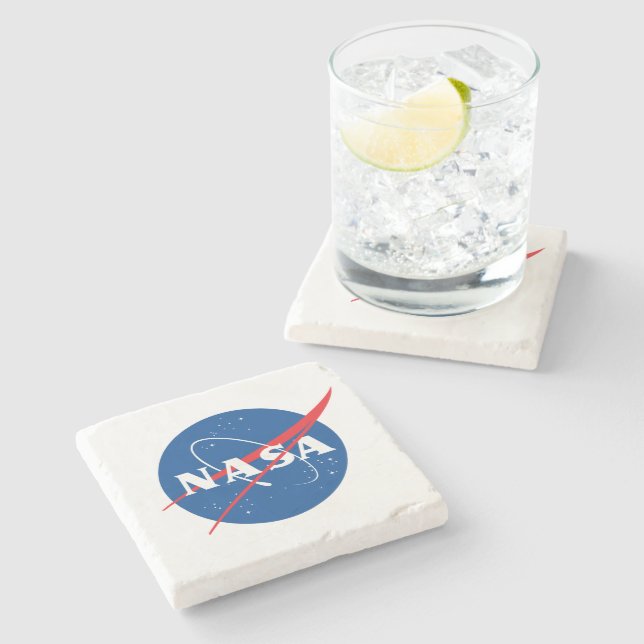 Iconic NASA Square Geo Marble Underlägg (Sidan)