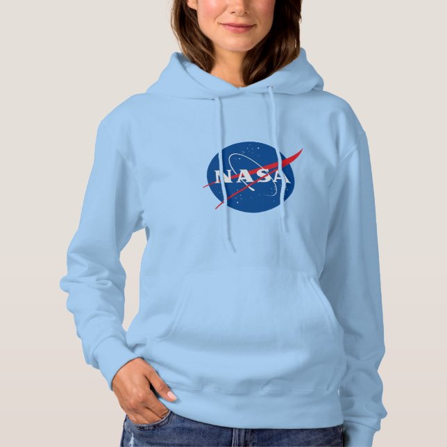 Iconic NASA Women's Hoodie (Uranus Blue) T Shirt (Framsida)