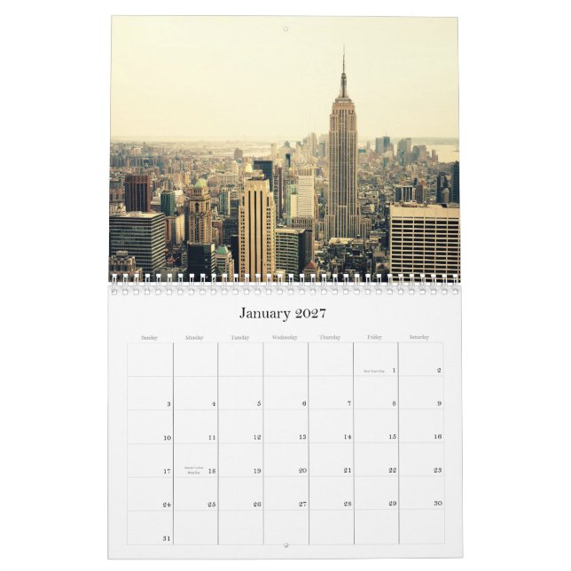 Iconic New York City 2013 kalender - beskådar (Jan 2027)