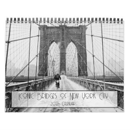 Iconic New York City Bridges 2026 Photo Wall Calen Kalender