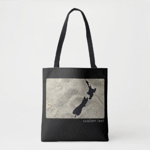 ICONIC NEW ZEALAND SAND BEACH BLACK NZ KIWIANA TYGKASSE