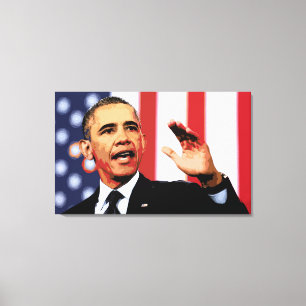 Iconic Obama Porträtt Kanvastryck