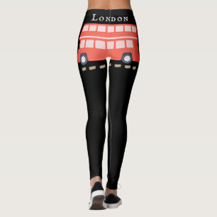 Iconic Red London Buss Black Mode Leggings