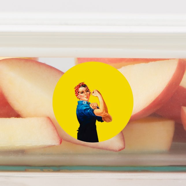 Iconic Rosie Riveter Retro Stil Klistermärke (Påsatt)