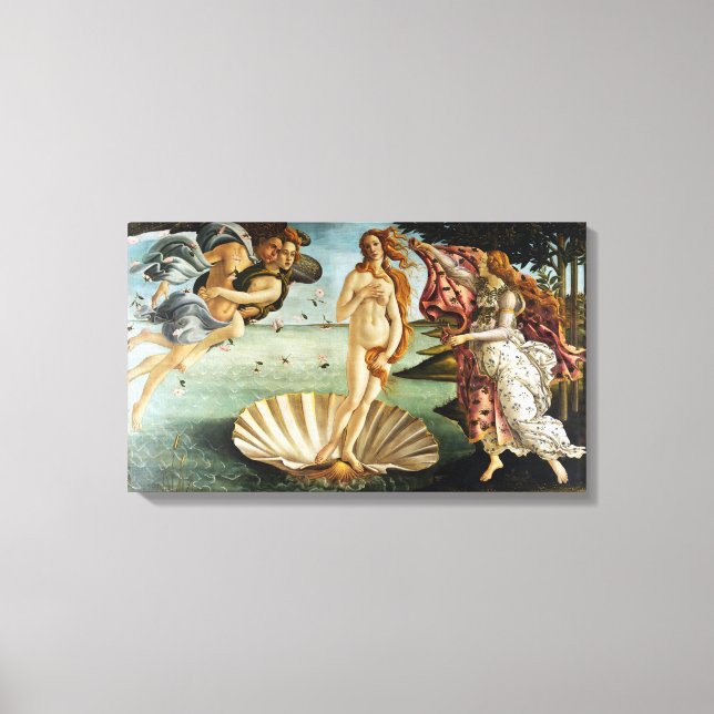 Iconic Sandro Botticelli Venus födelse Canvastryck (Framsida)
