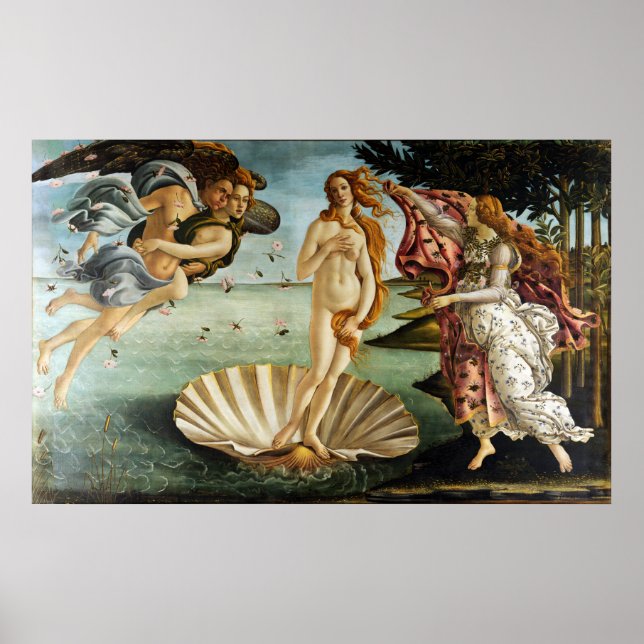 Iconic Sandro Botticelli Venus födelse Poster (Framsidan)