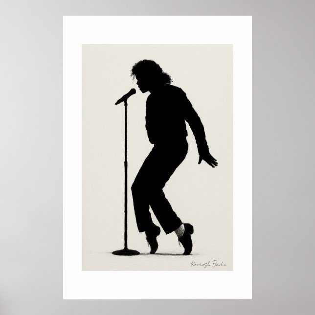 Iconic Stage Silhouette Performance Art Print Poster (Framsidan)