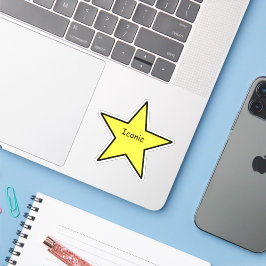 Iconic Star Sticker – Funny Minimal Sticker Klistermärken